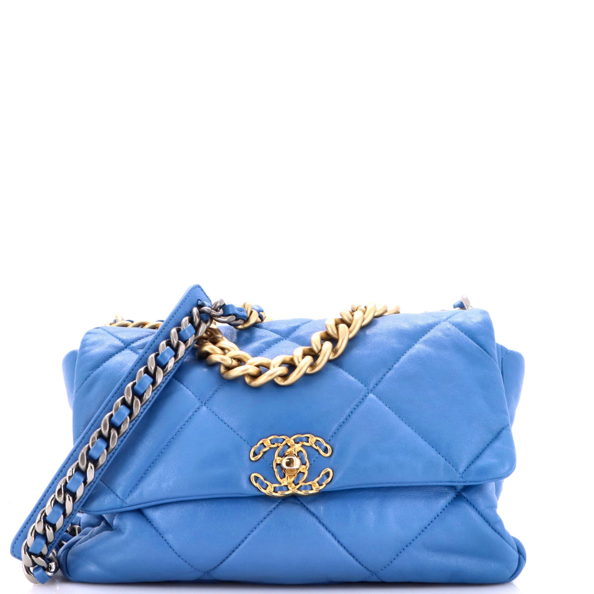 19 Flap Bag Quilted Leather Medium
