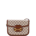Horsebit 1955 Shoulder Bag GG Coated Canvas with Leather Small