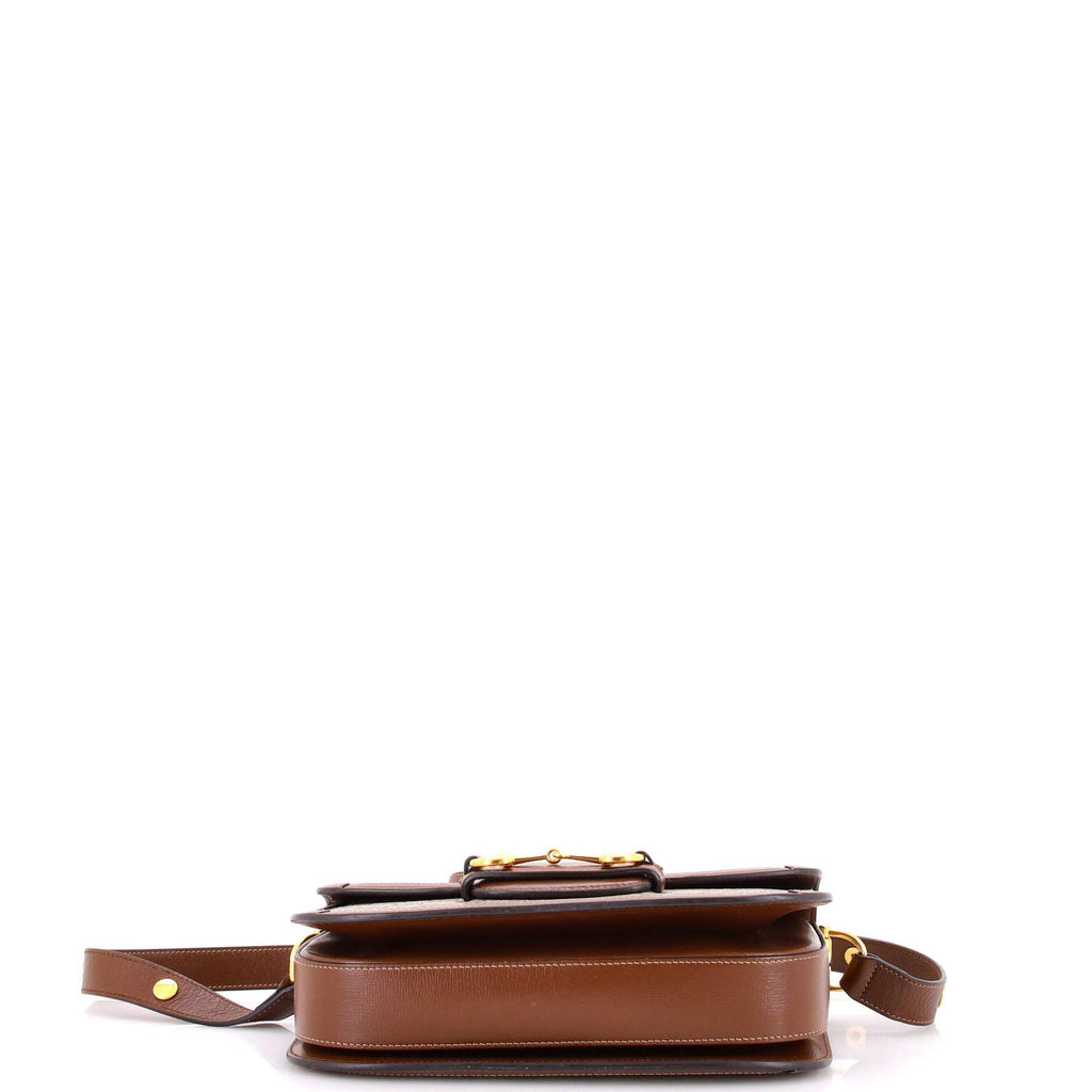Horsebit 1955 Shoulder Bag GG Coated Canvas with Leather Small