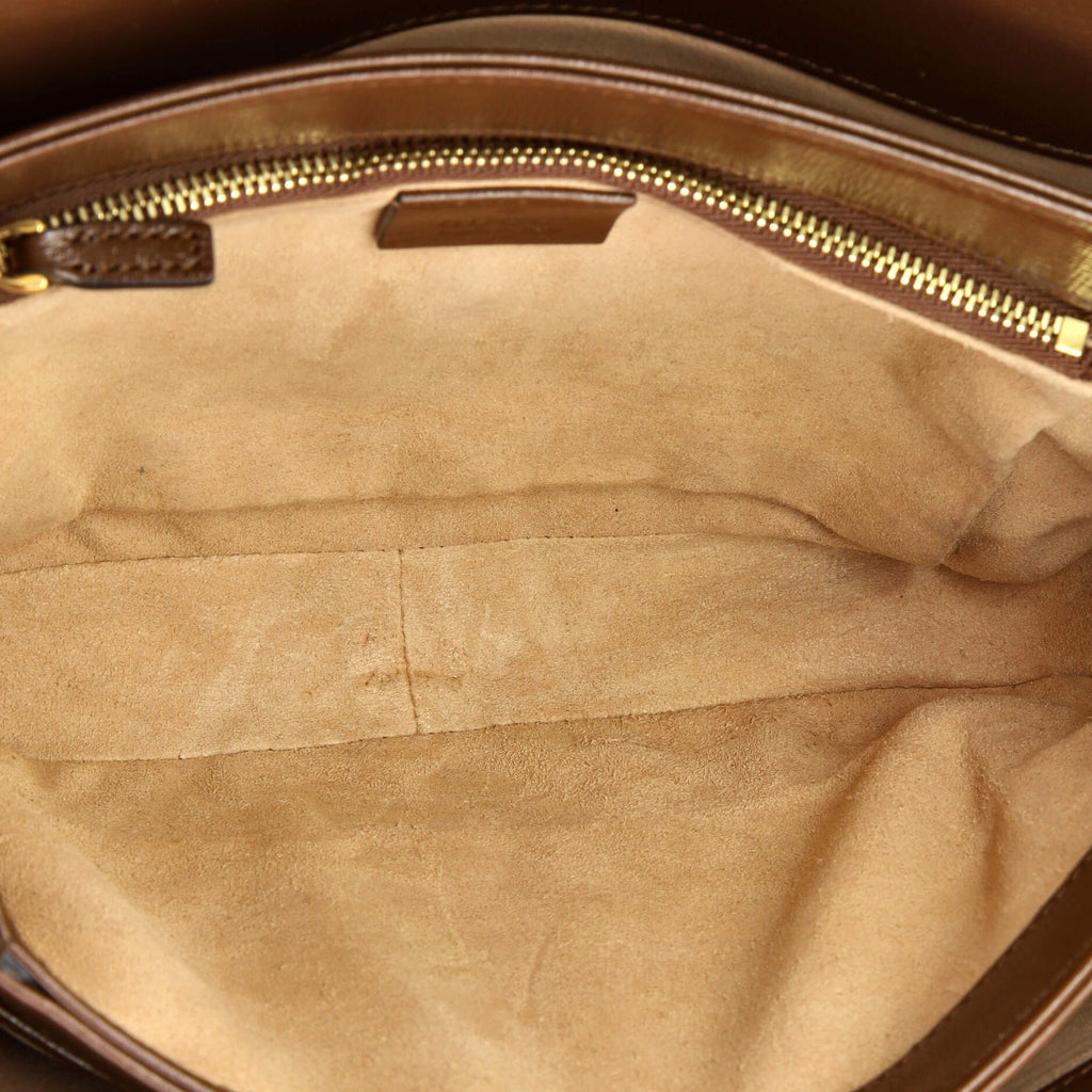 Horsebit 1955 Shoulder Bag GG Coated Canvas with Leather Small