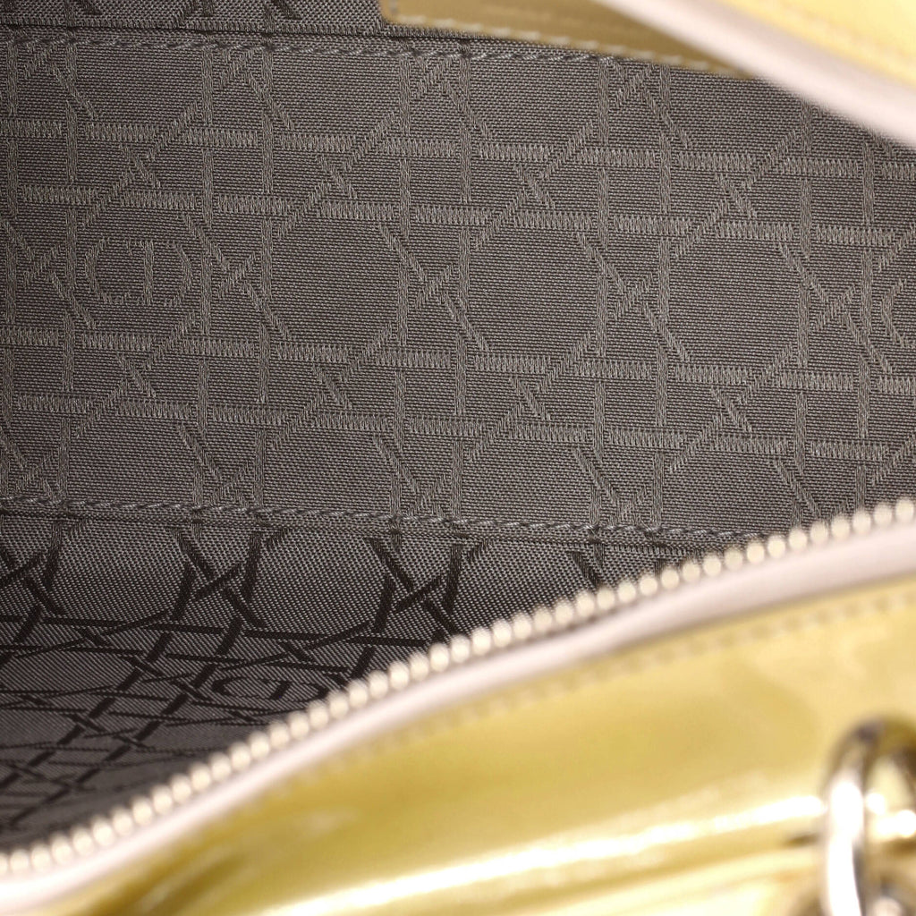 Vintage Lady Dior Bag Cannage Quilt Patent Large