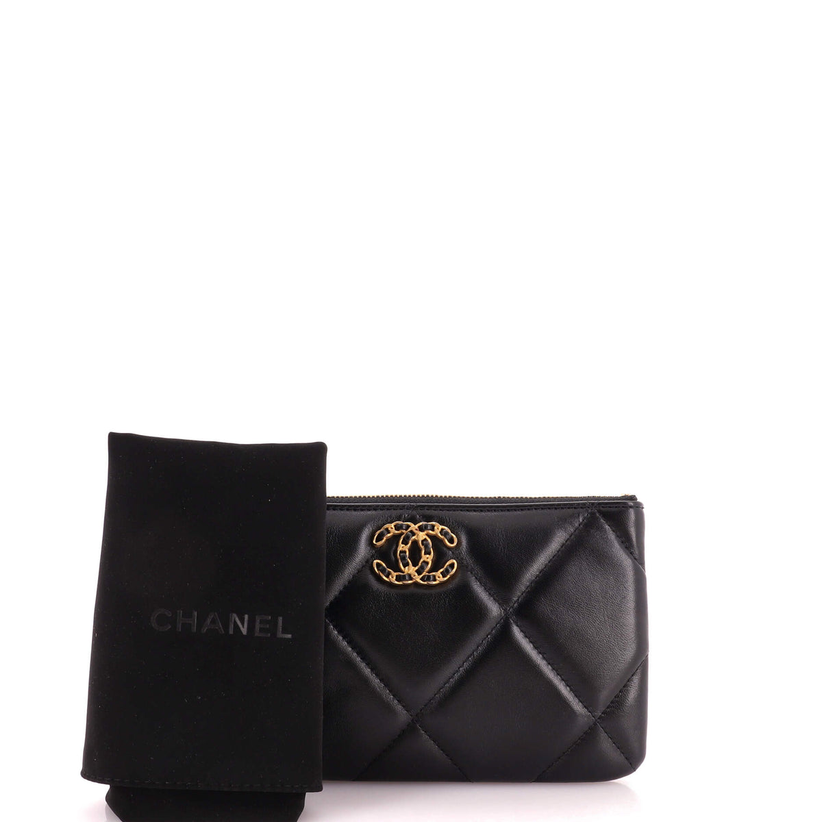 19 O Case Pouch Quilted Goatskin Small