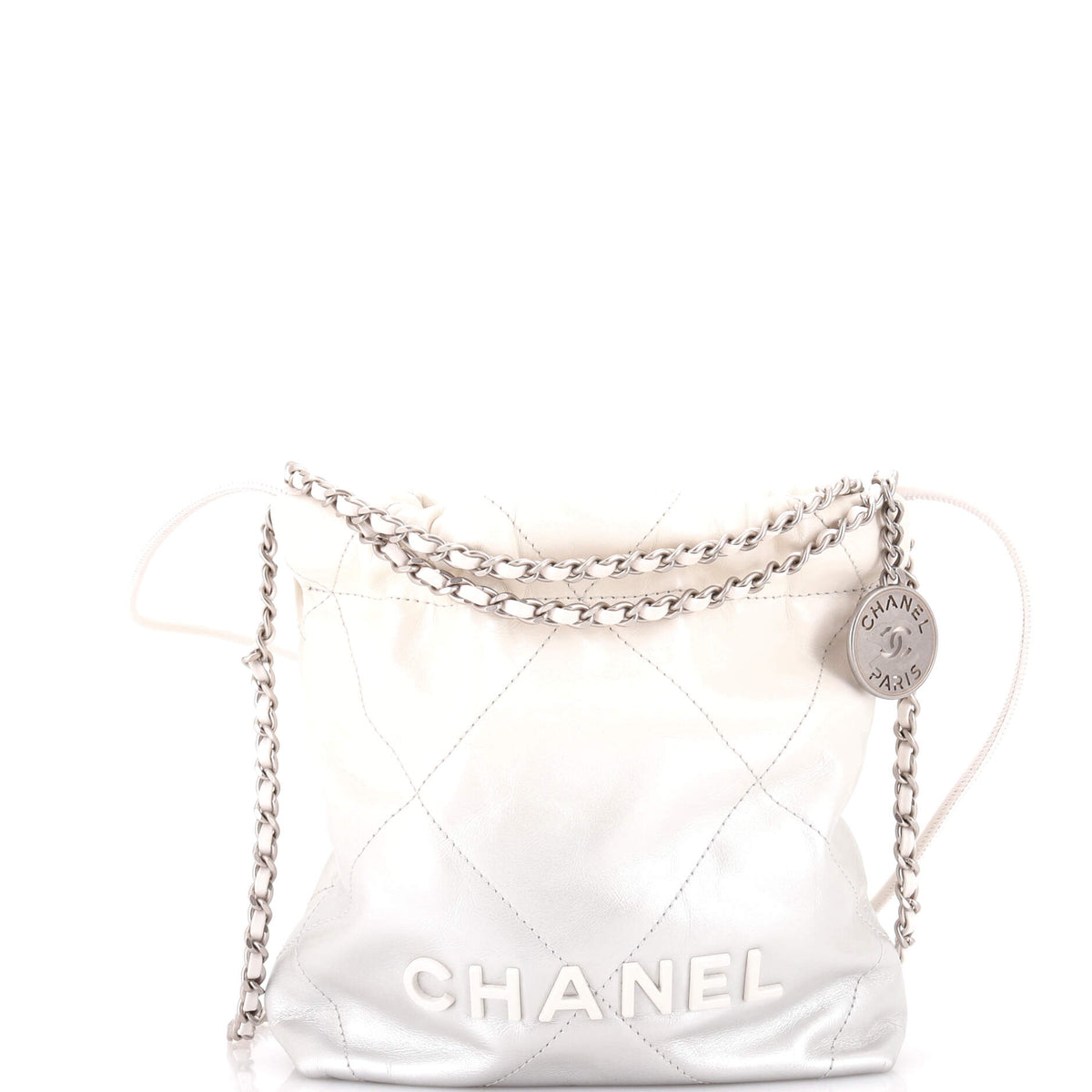 22 Chain Hobo Quilted Metallic Degrade Calfskin Mini