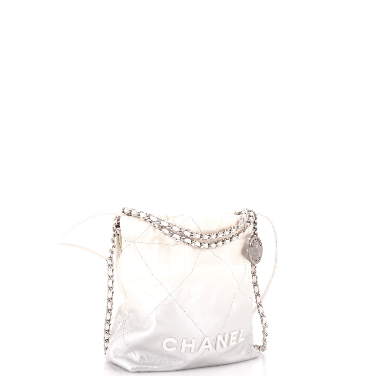 22 Chain Hobo Quilted Metallic Degrade Calfskin Mini