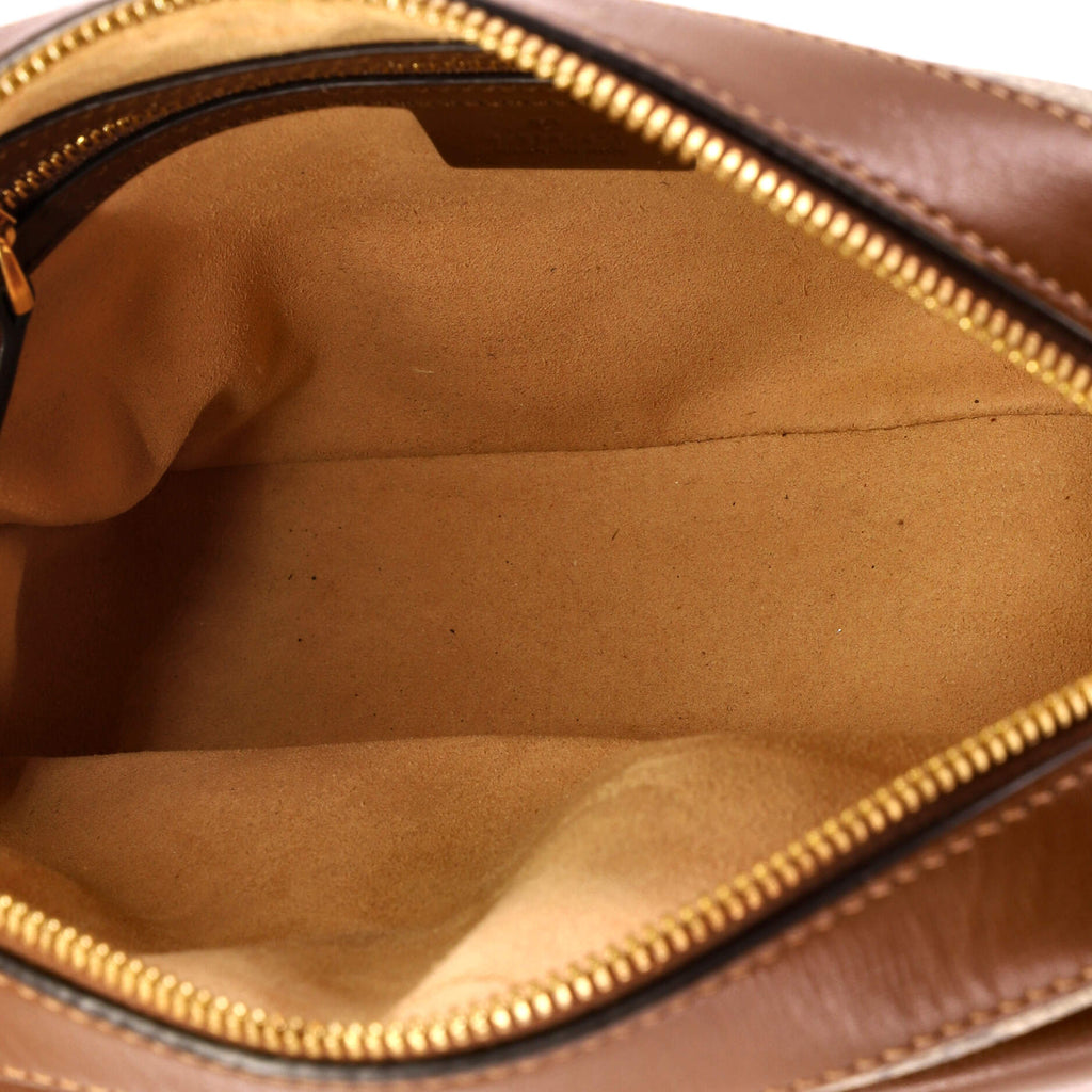 Horsebit 1955 Flap Pocket Camera Bag GG Coated Canvas and Leather Small