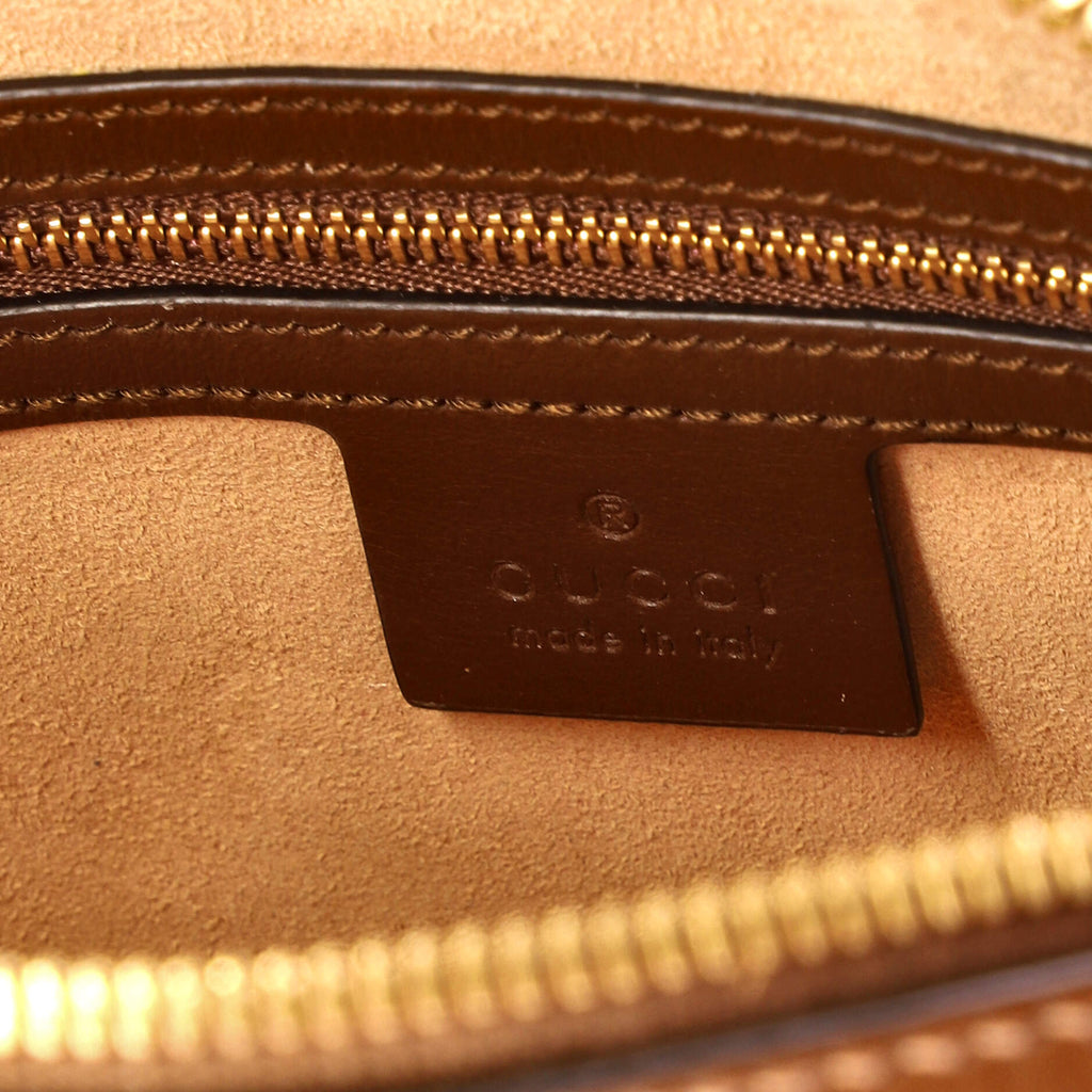 Horsebit 1955 Flap Pocket Camera Bag GG Coated Canvas and Leather Small