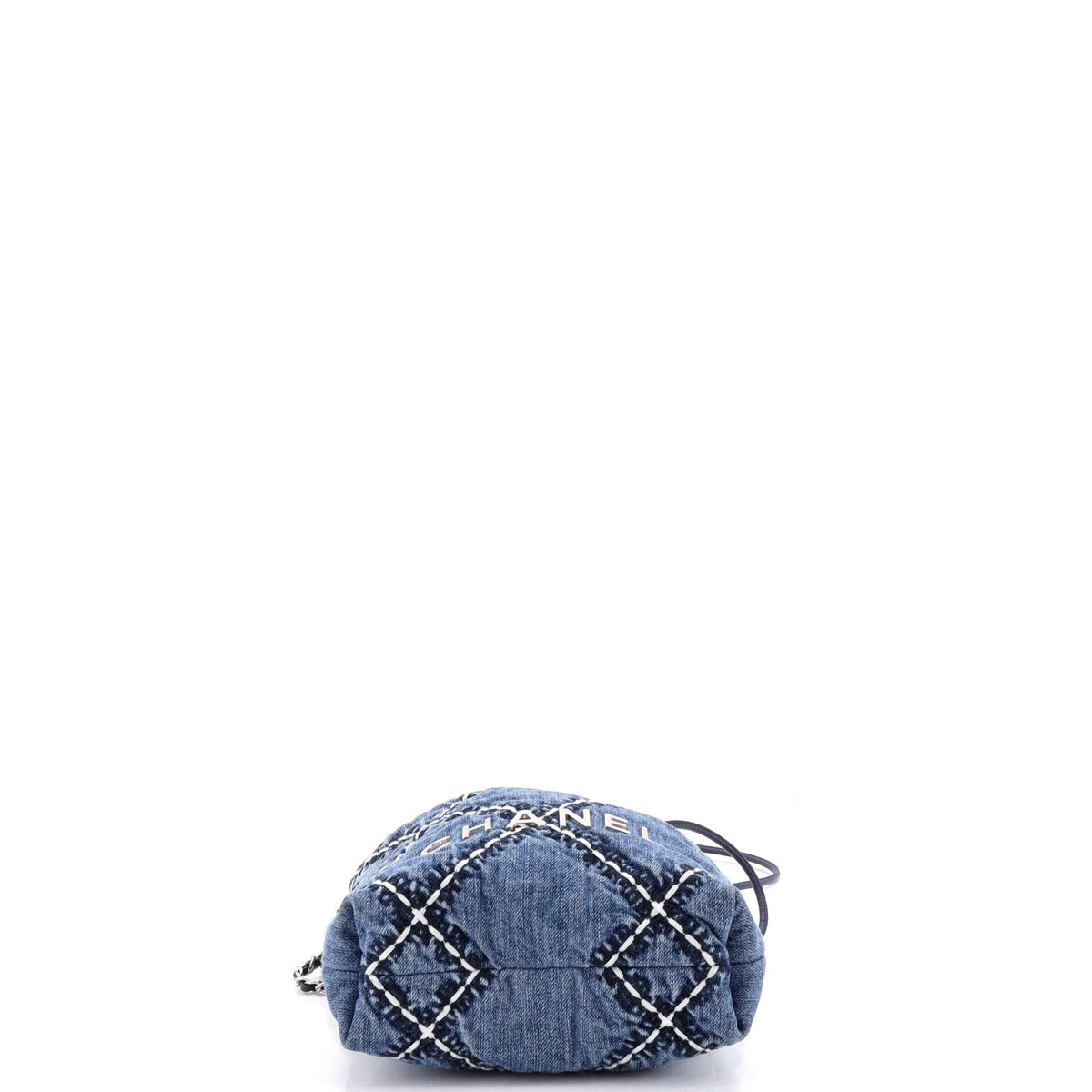 22 Chain Hobo Quilted Stitched Denim Mini