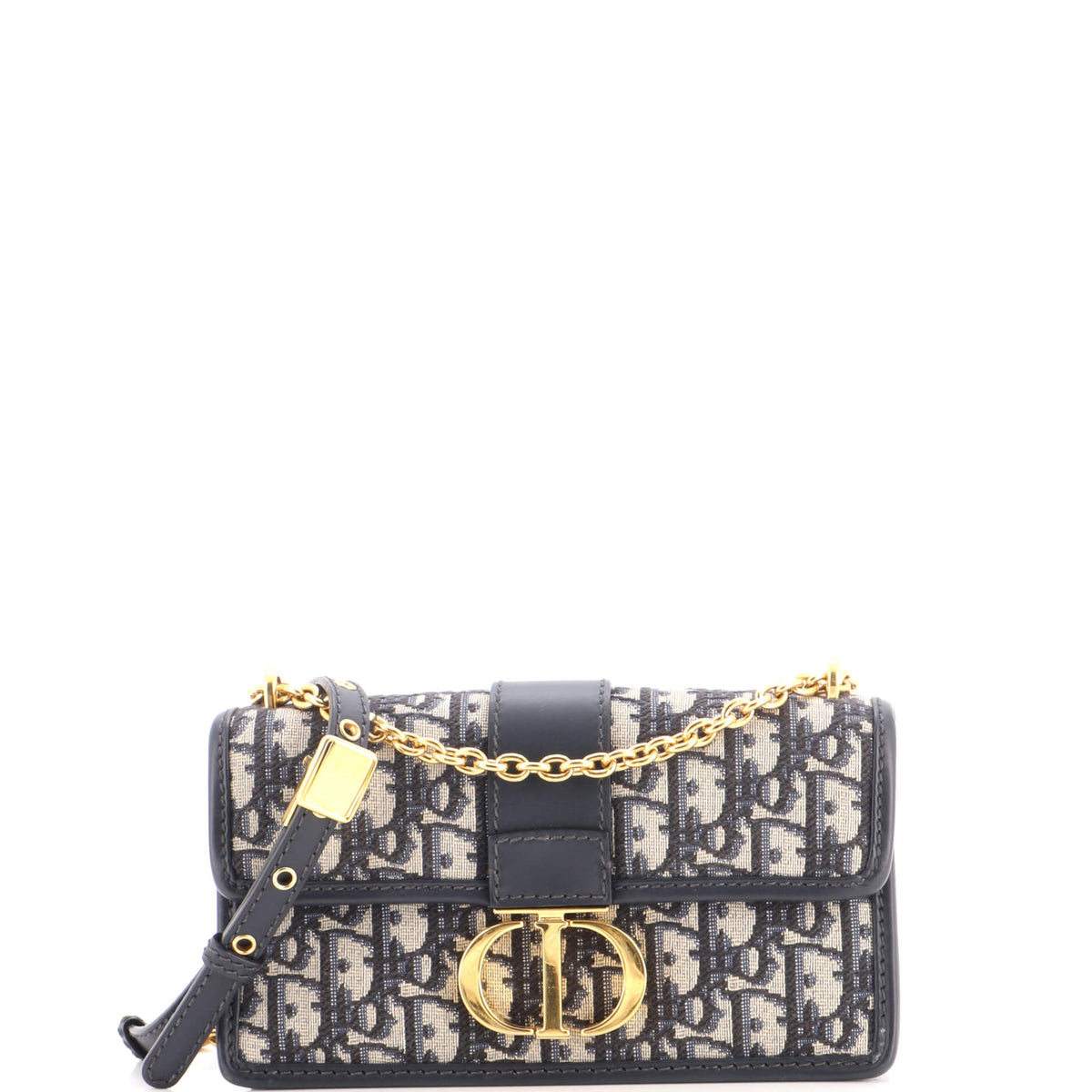 30 Montaigne Chain Flap Bag Oblique Canvas East West