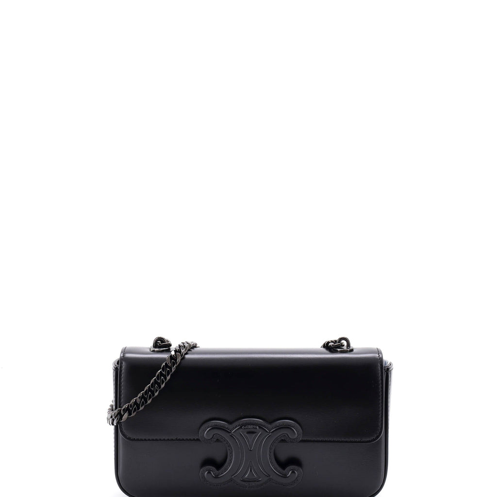 Triomphe Chain Shoulder Bag Leather Small
