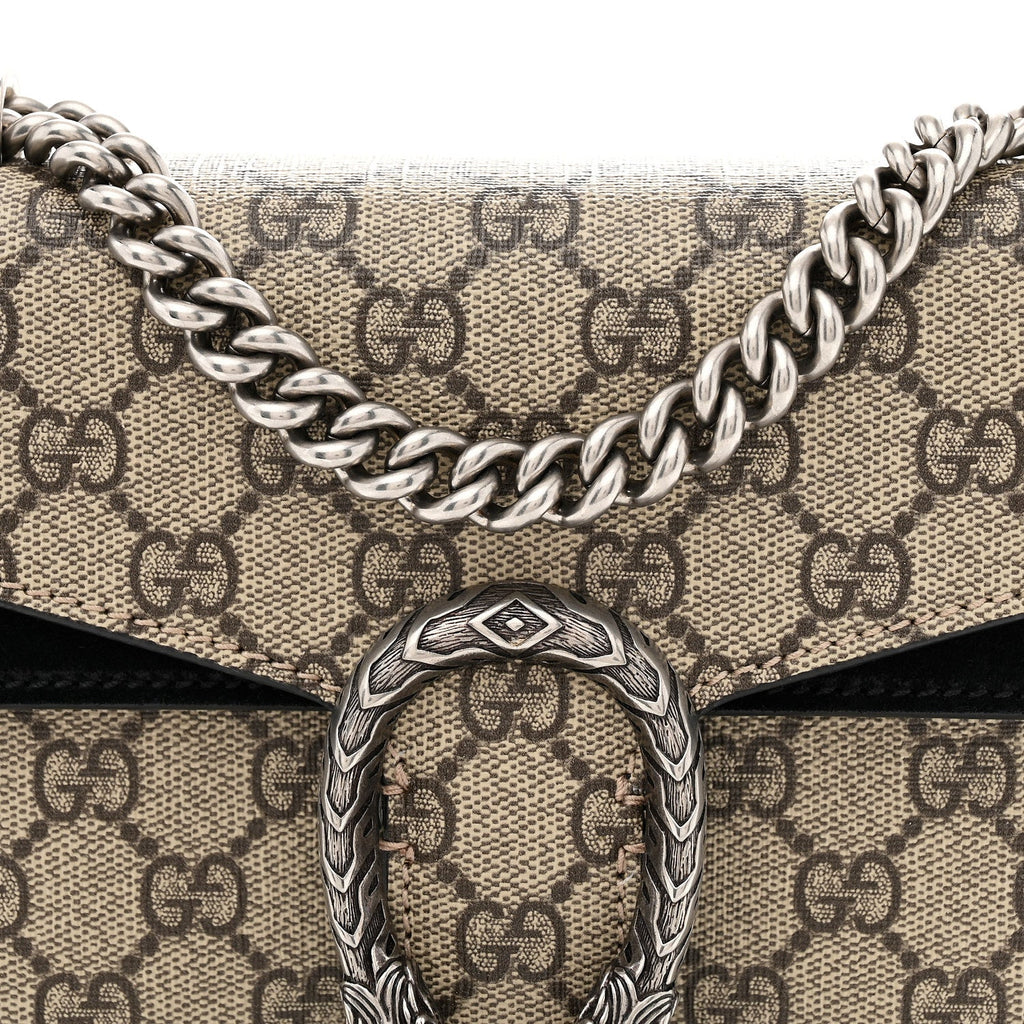 GG Supreme Monogram Mini Dionysus Shoulder Bag Black