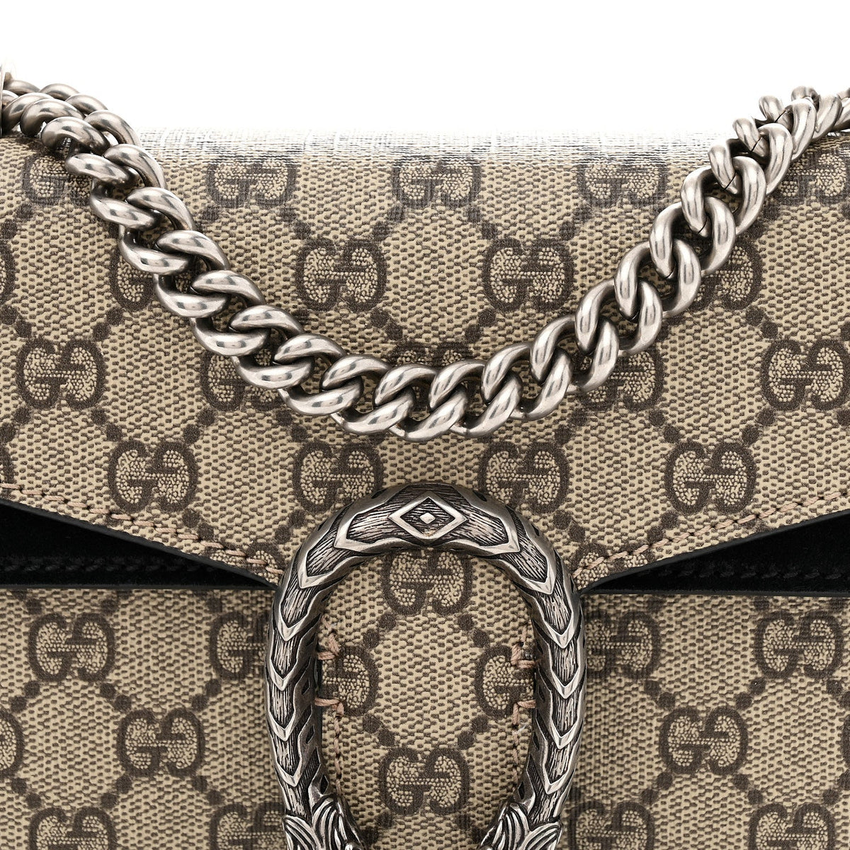 GG Supreme Monogram Mini Dionysus Shoulder Bag Black