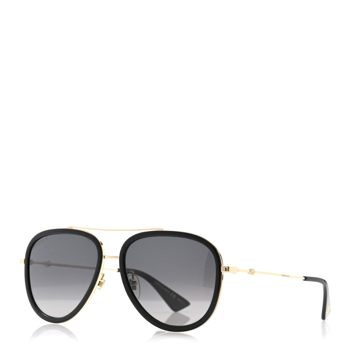 Aviator Sunglasses GG0062S Black Gold