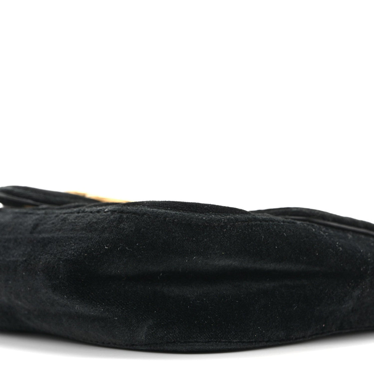 Velvet Matelasse Mini GG Marmont Shoulder Bag Black