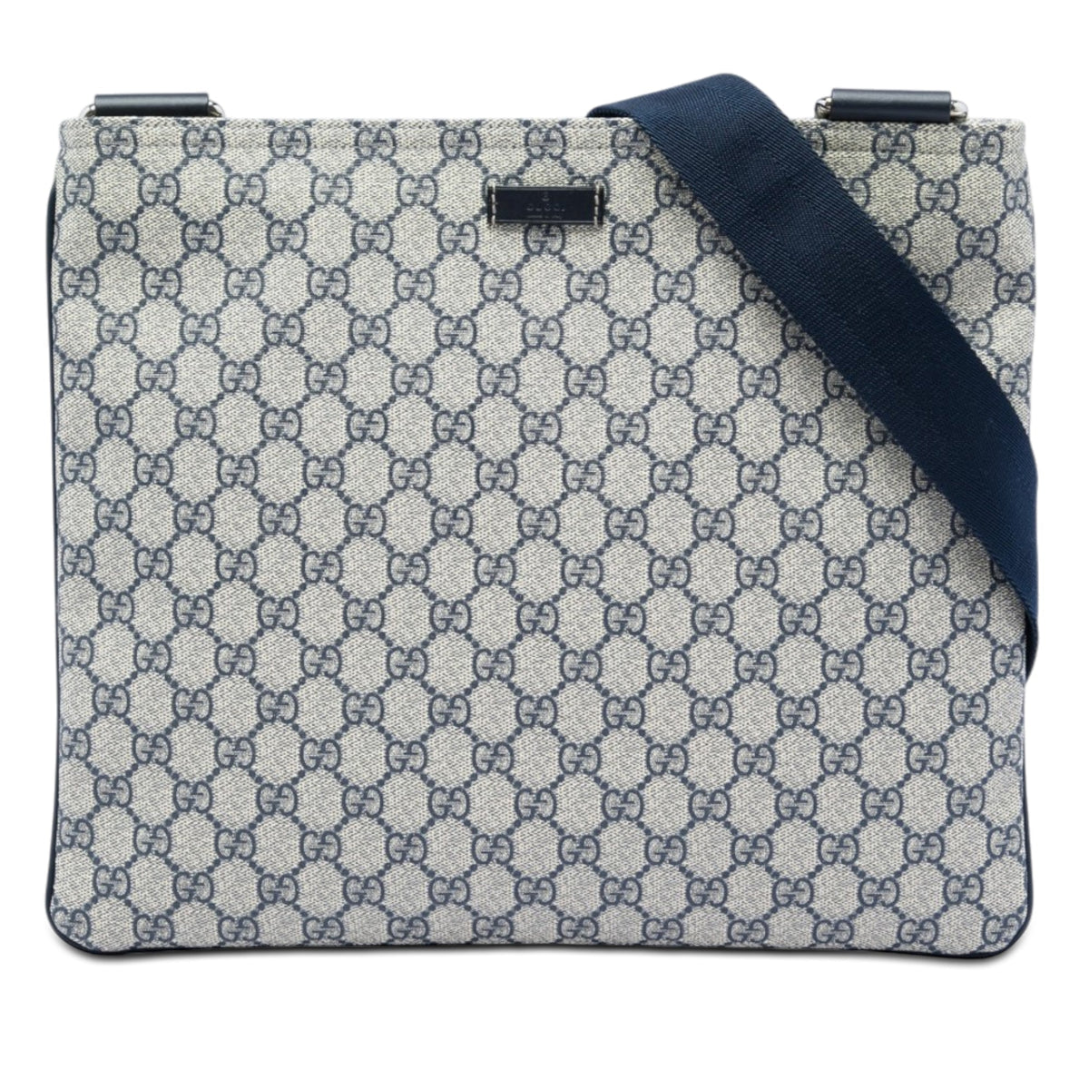 Zip Top Messenger Bag GG Coated Canvas Large