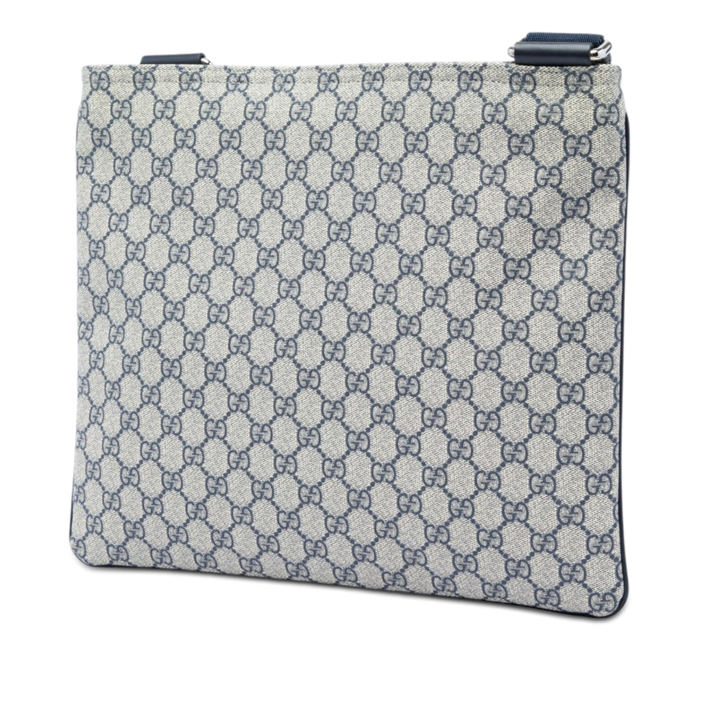 Zip Top Messenger Bag GG Coated Canvas Large