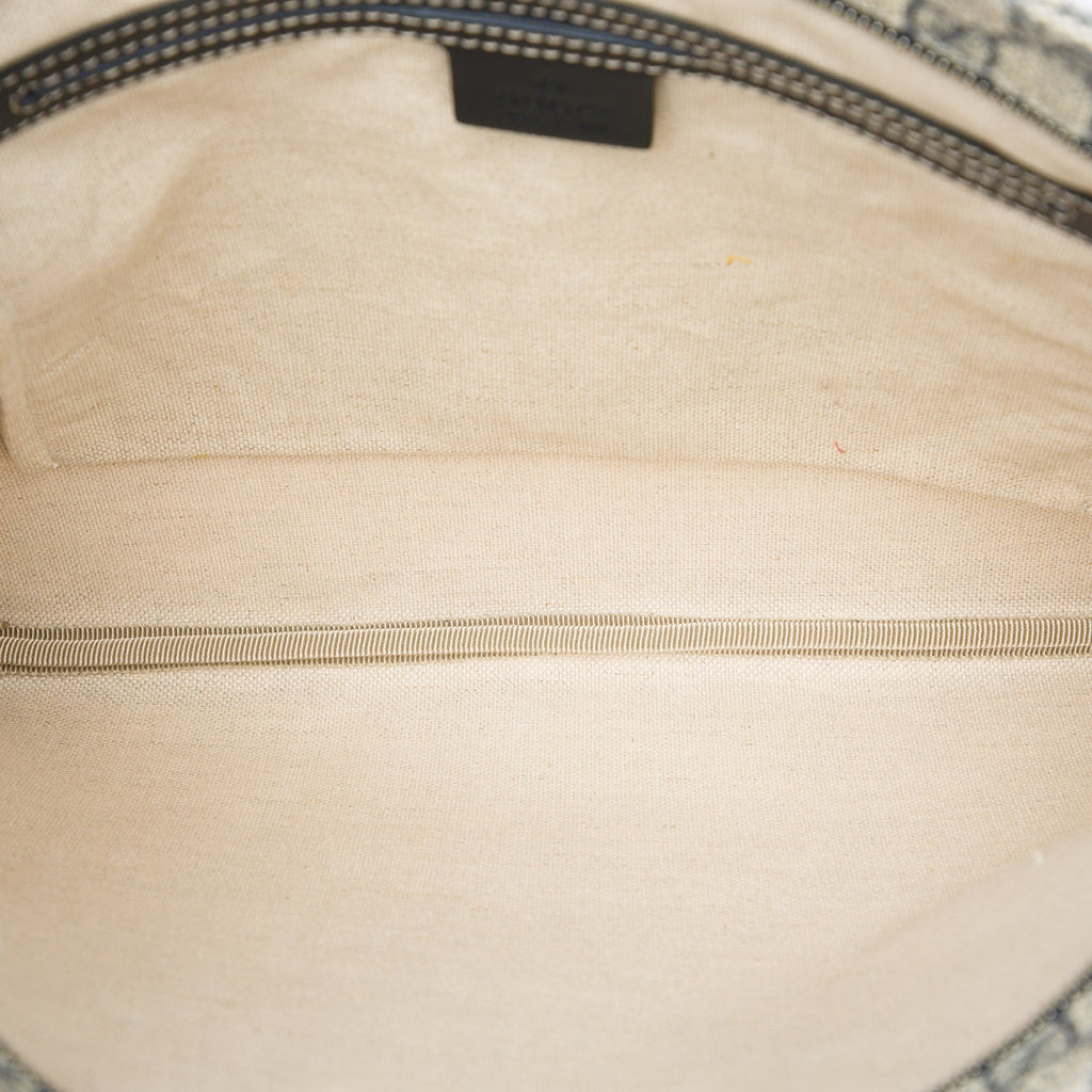 Zip Top Messenger Bag GG Coated Canvas Large