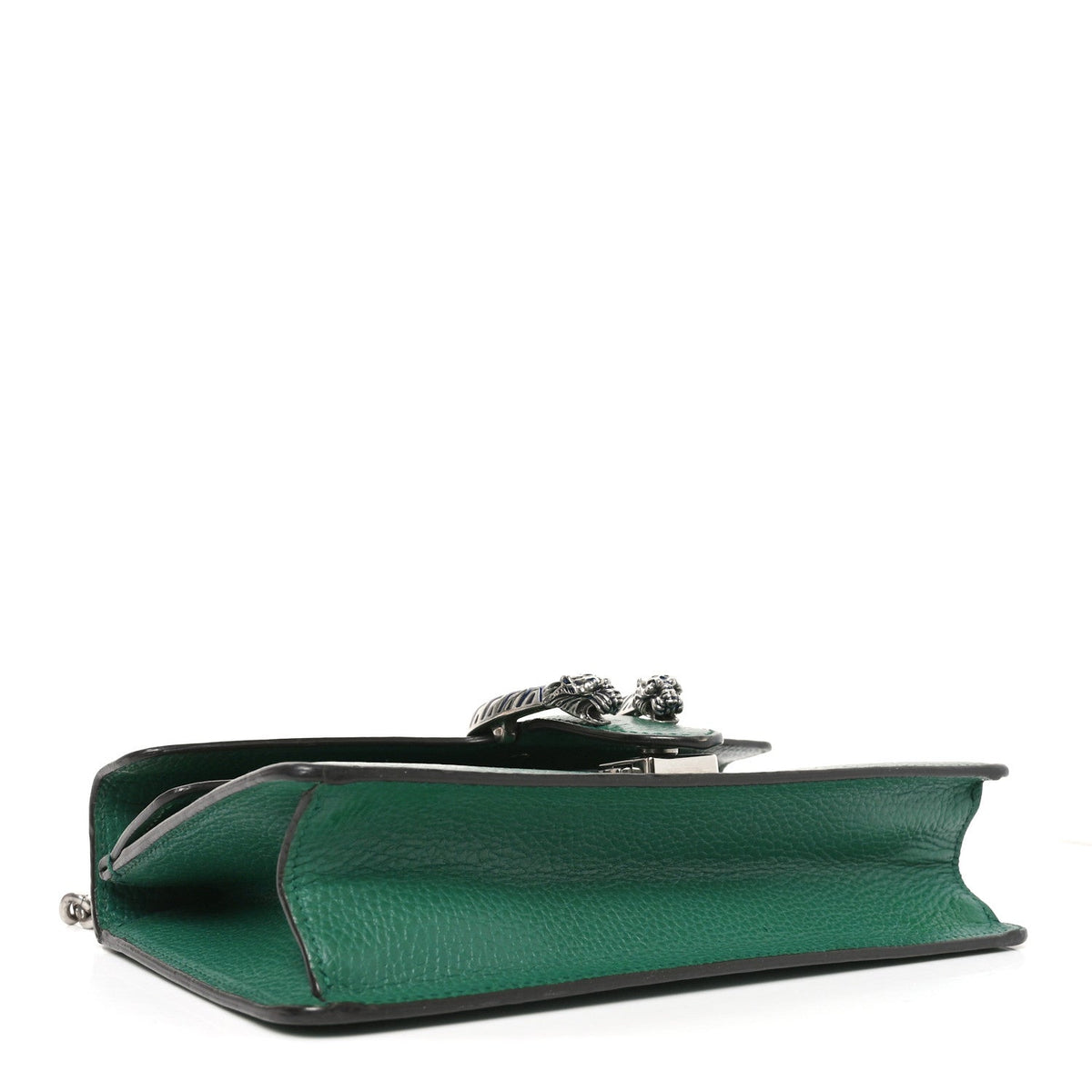 Dollar Calfskin Enamel Small Dionysus Shoulder Bag Emerald Electric Blue