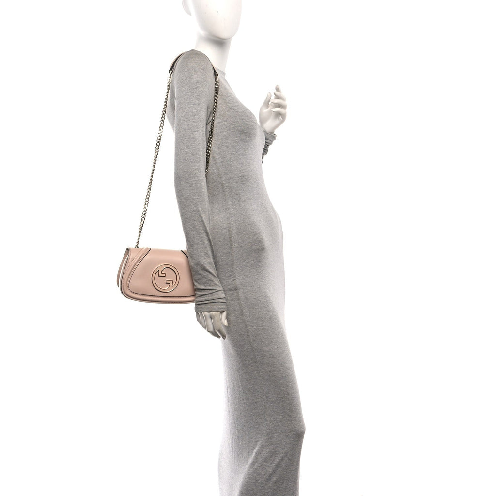 Calfskin Blondie Small Shoulder Bag Skin Rose