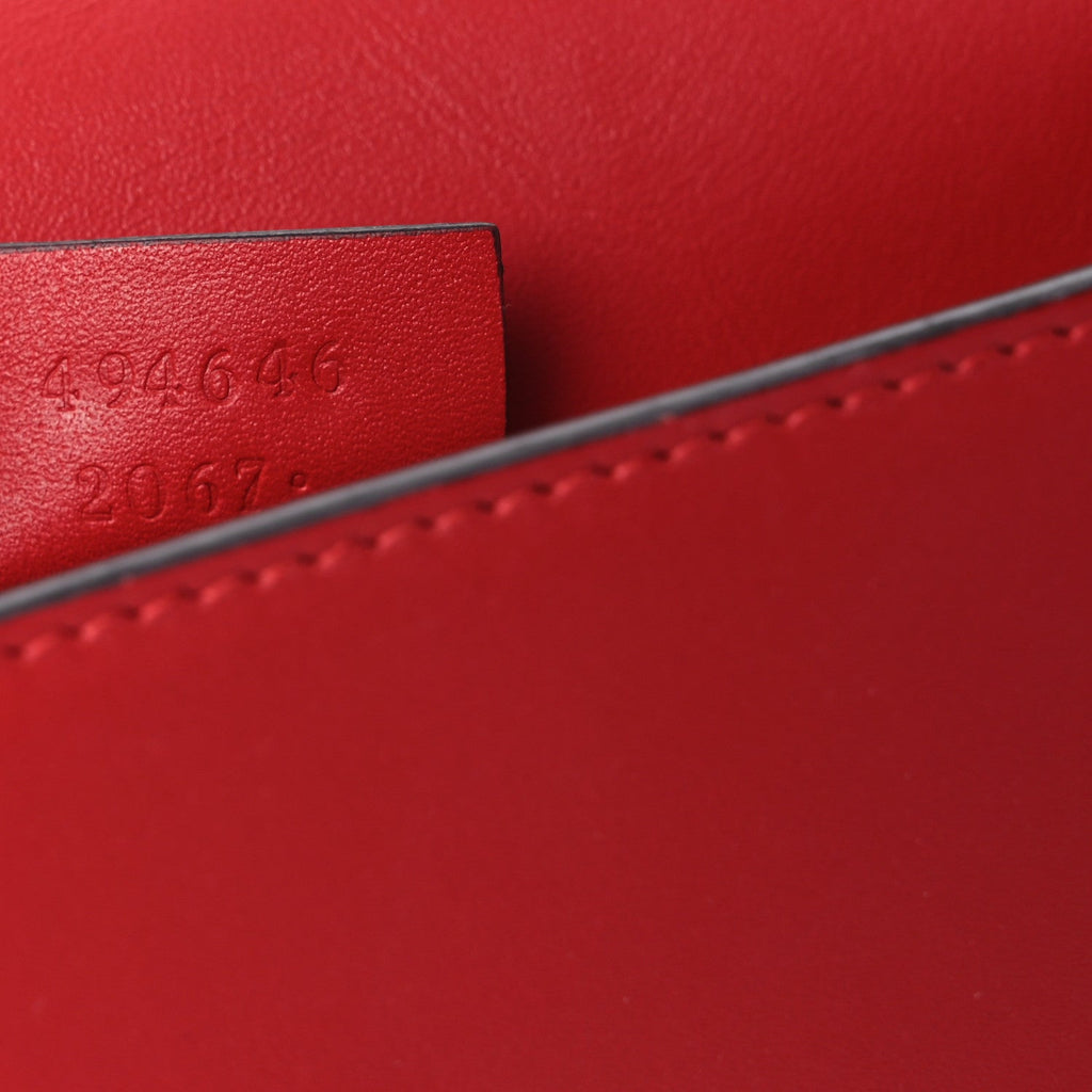 Calfskin Super Mini Sylvie Chain Shoulder Bag Hibiscus Red