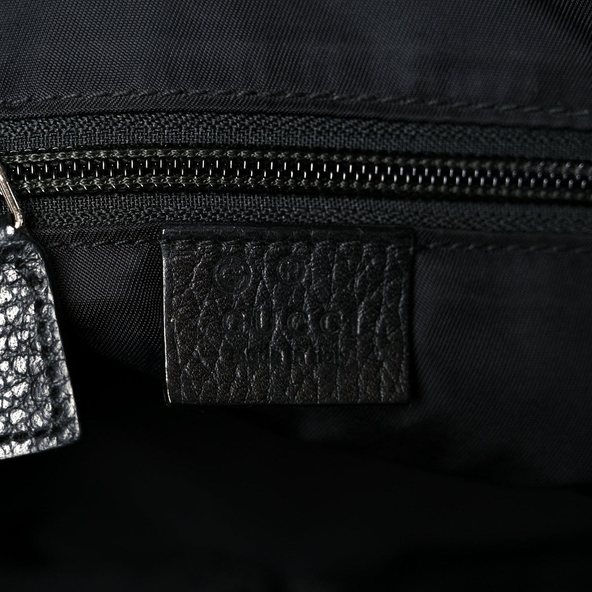Nylon Monogram Dollar Calfskin Flat Messenger Bag Black