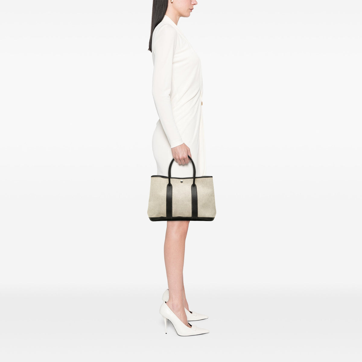 Garden Party Tote Toile and Leather 36