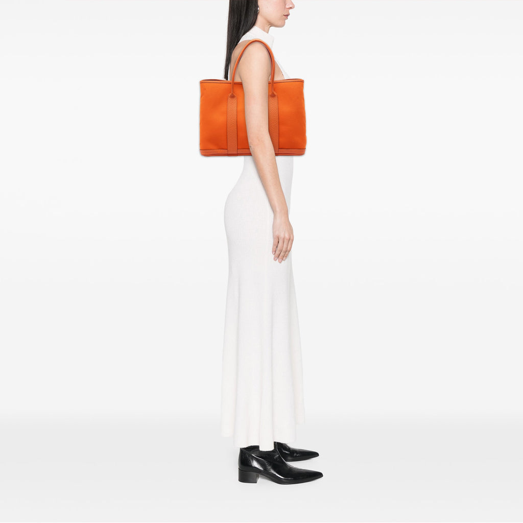 Garden Party Tote Toile and Leather 36