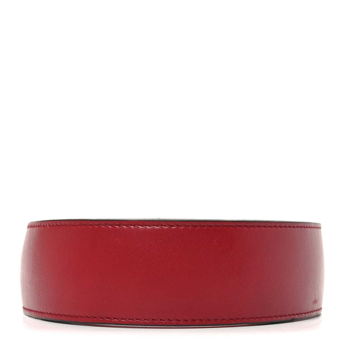 Efesto Leather Horsebit 25mm Belt 80 32 New Cherry Red