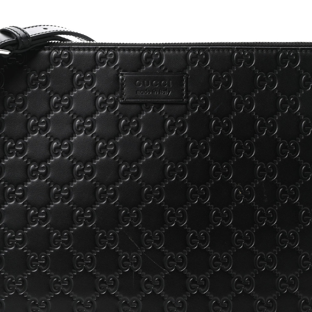 Guccissima Signature Messenger Bag Black