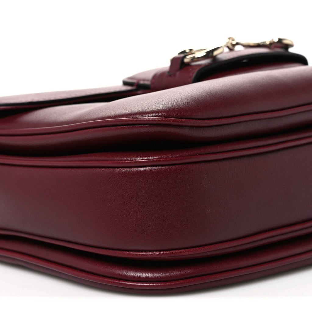 Arabella Calfskin Horsebit 1955 Shoulder Bag Rosso Ancora