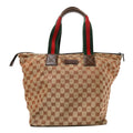 Monogram Large Web Handle Bucket Tote Dark Brown