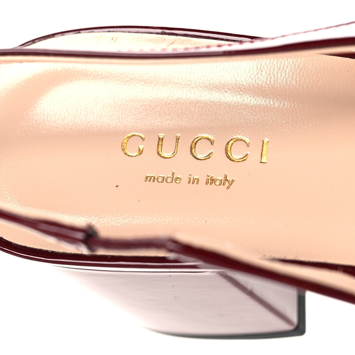 Vernice Crystal Horsebit Charlotte 42mm Slingback Pumps 38.5 Rosso Ancora