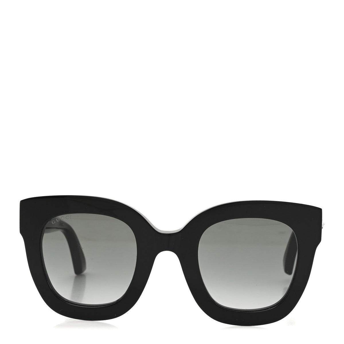 Acetate Crystal Star Round Frame Sunglasses GG0208S Black Black