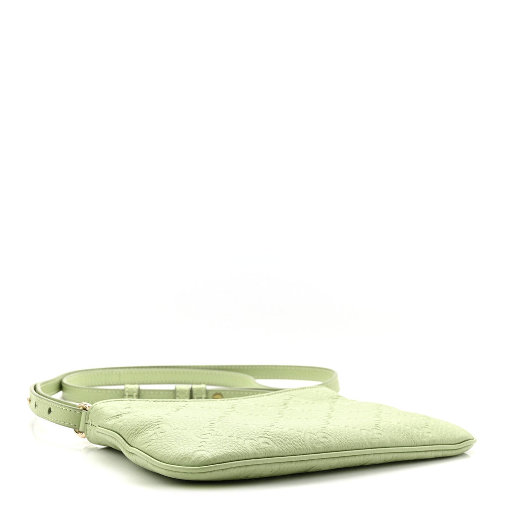 GG Grainy Calfskin Emblem Super Mini Shoulder Bag Sage Leaf