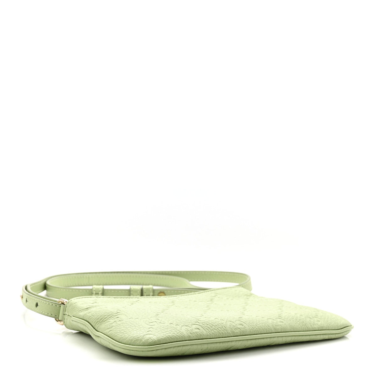 GG Grainy Calfskin Emblem Super Mini Shoulder Bag Sage Leaf