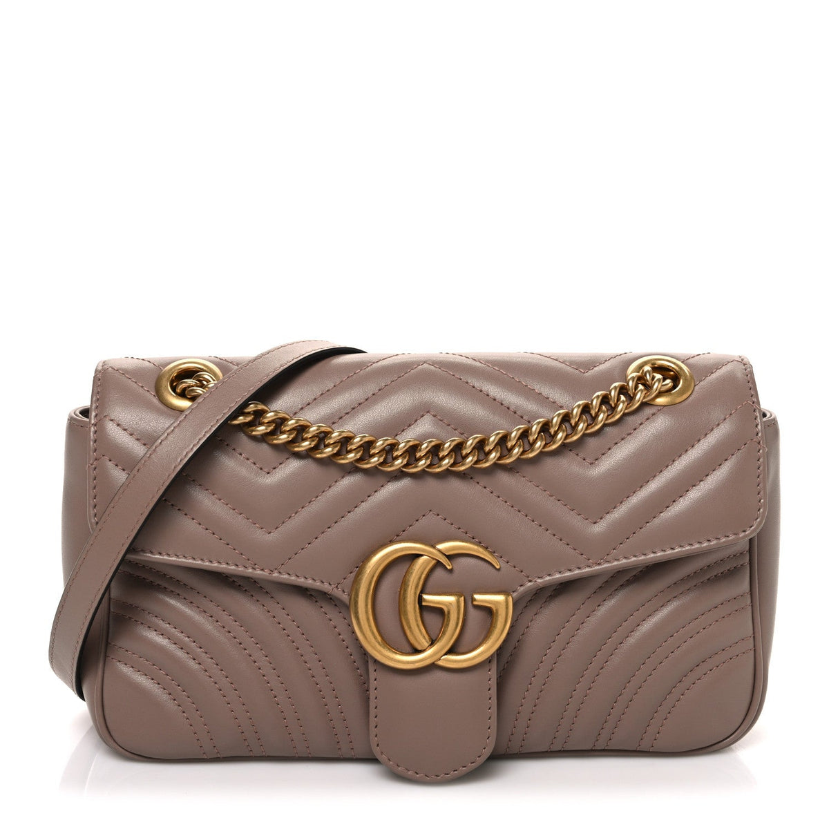 Calfskin Matelasse Small GG Marmont Shoulder Bag Porcelain Rose