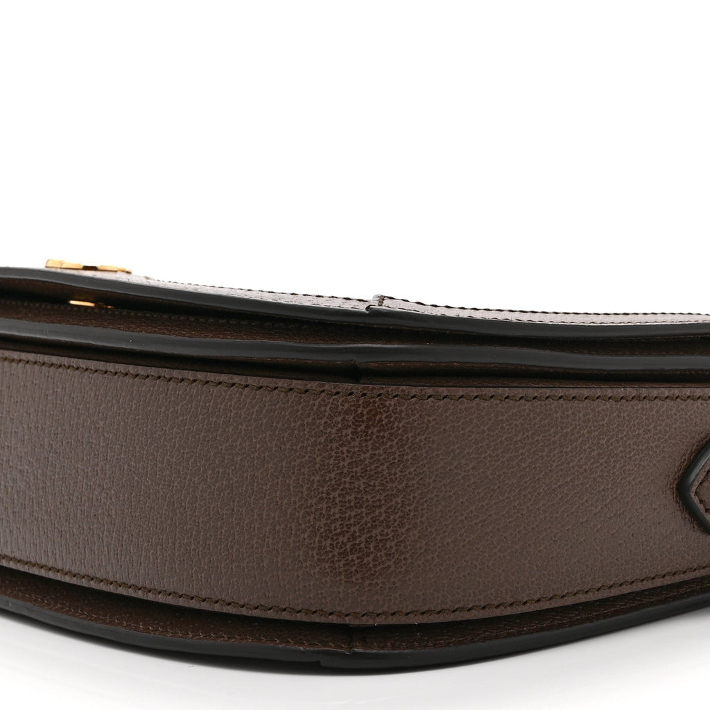 GG Supreme Monogram Web Small Ophidia Flap Messenger Bag Brown