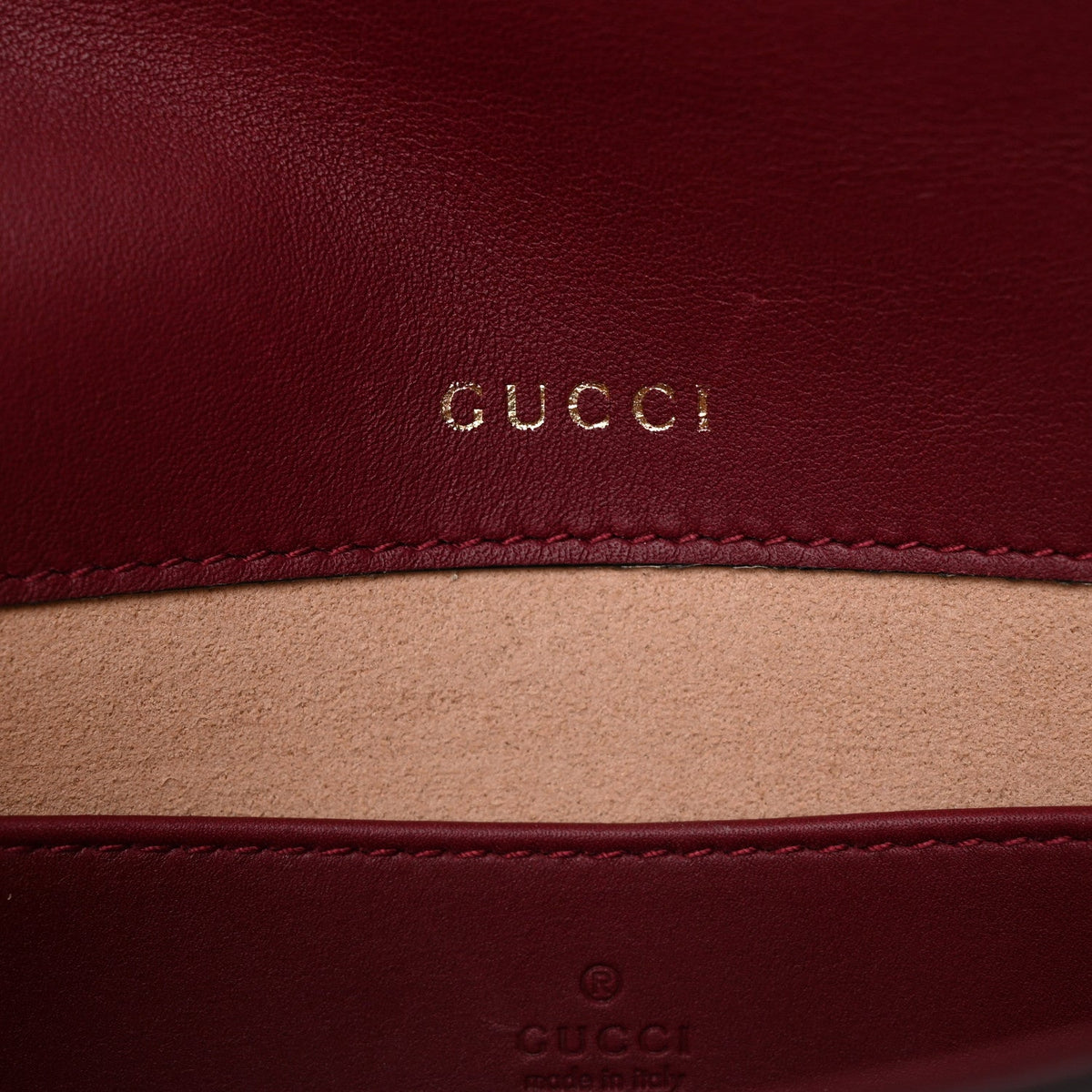 GG Supreme Monogram Azalea Calfskin Horsebit 1955 Mini Bag Beige Ebony Rosso Ancora