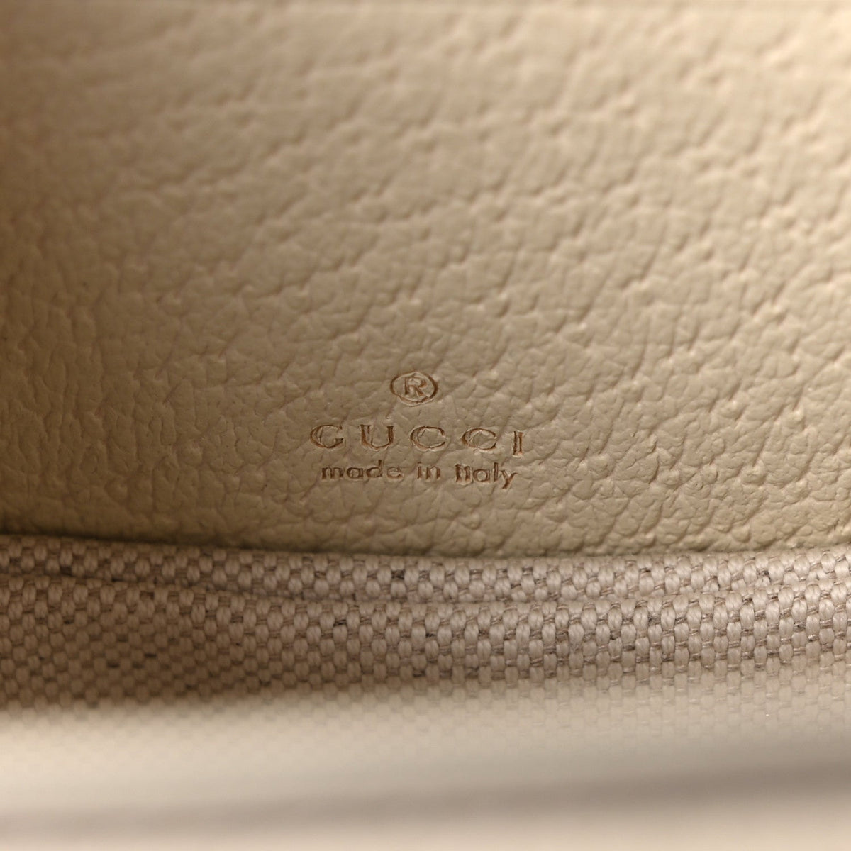 Monogram Jumbo GG Textured Dollar Calfskin Web Mini Bamboo 1947 Top Handle Bag Off White