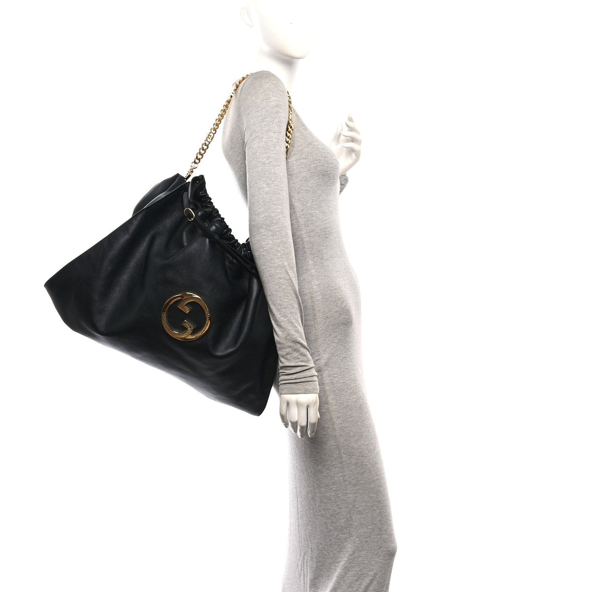 Calfskin Large Blondie Tote  Black