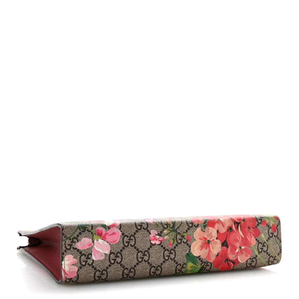 GG Supreme Monogram Blooms Large Cosmetic Case Beige Multicolor Dry Rose