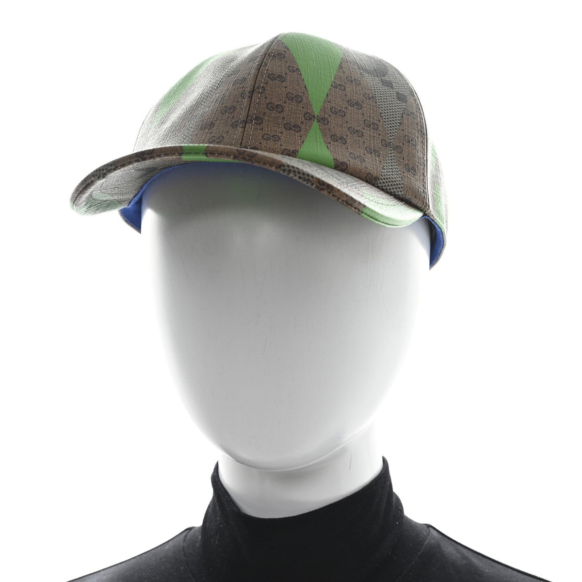 GG Supreme Monogram Mix Textured Patchwork Rhombus Baseball Hat XL Beige
