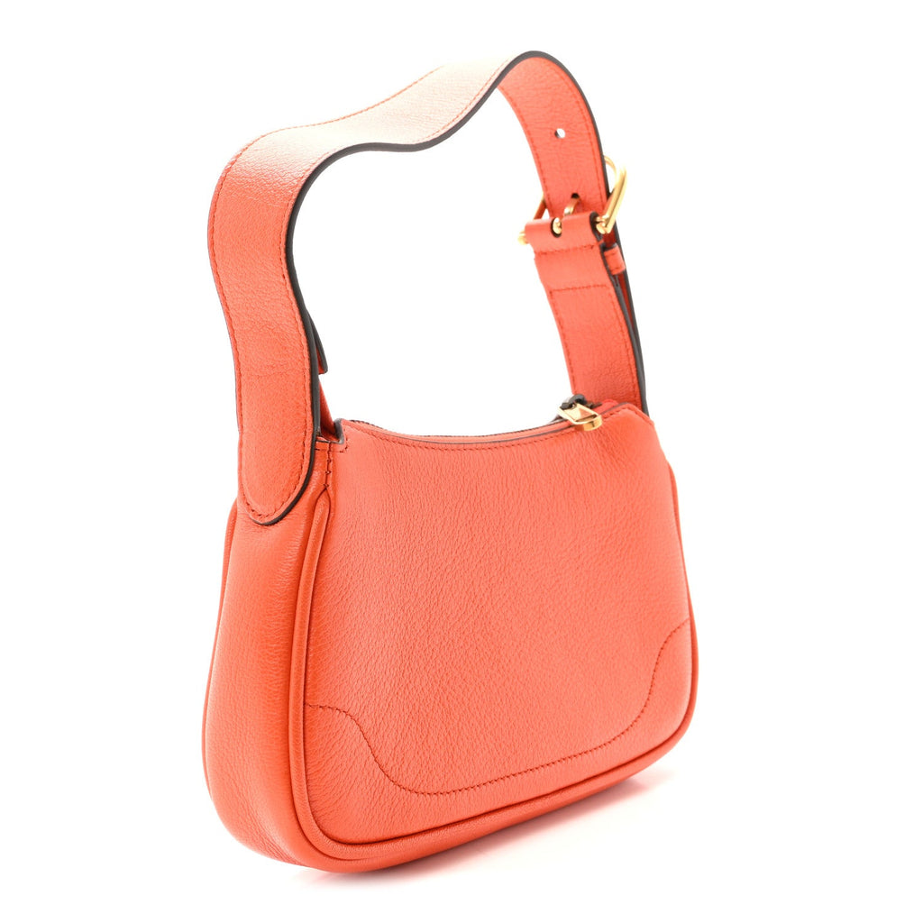 Goatskin Mini Aphrodite Shoulder Bag Orange