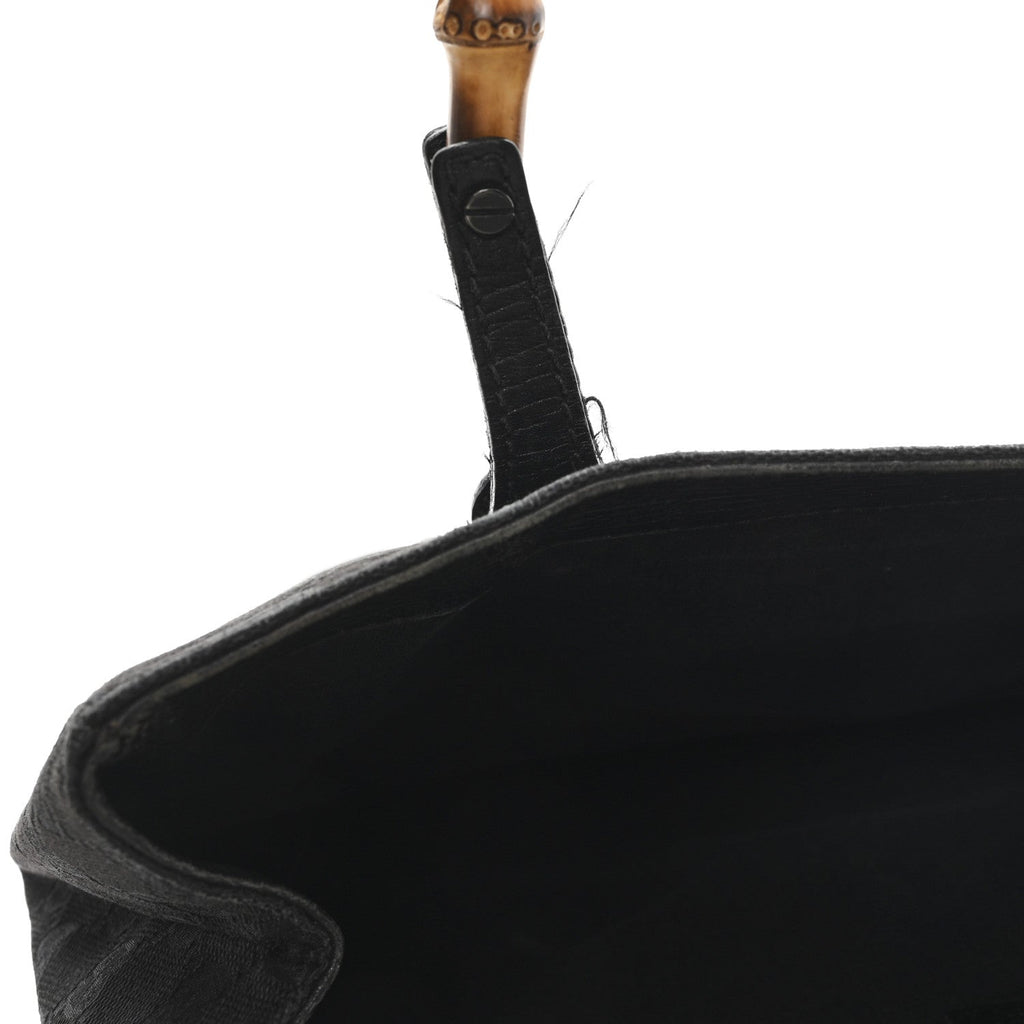 Monogram Bamboo Handle Bag Black