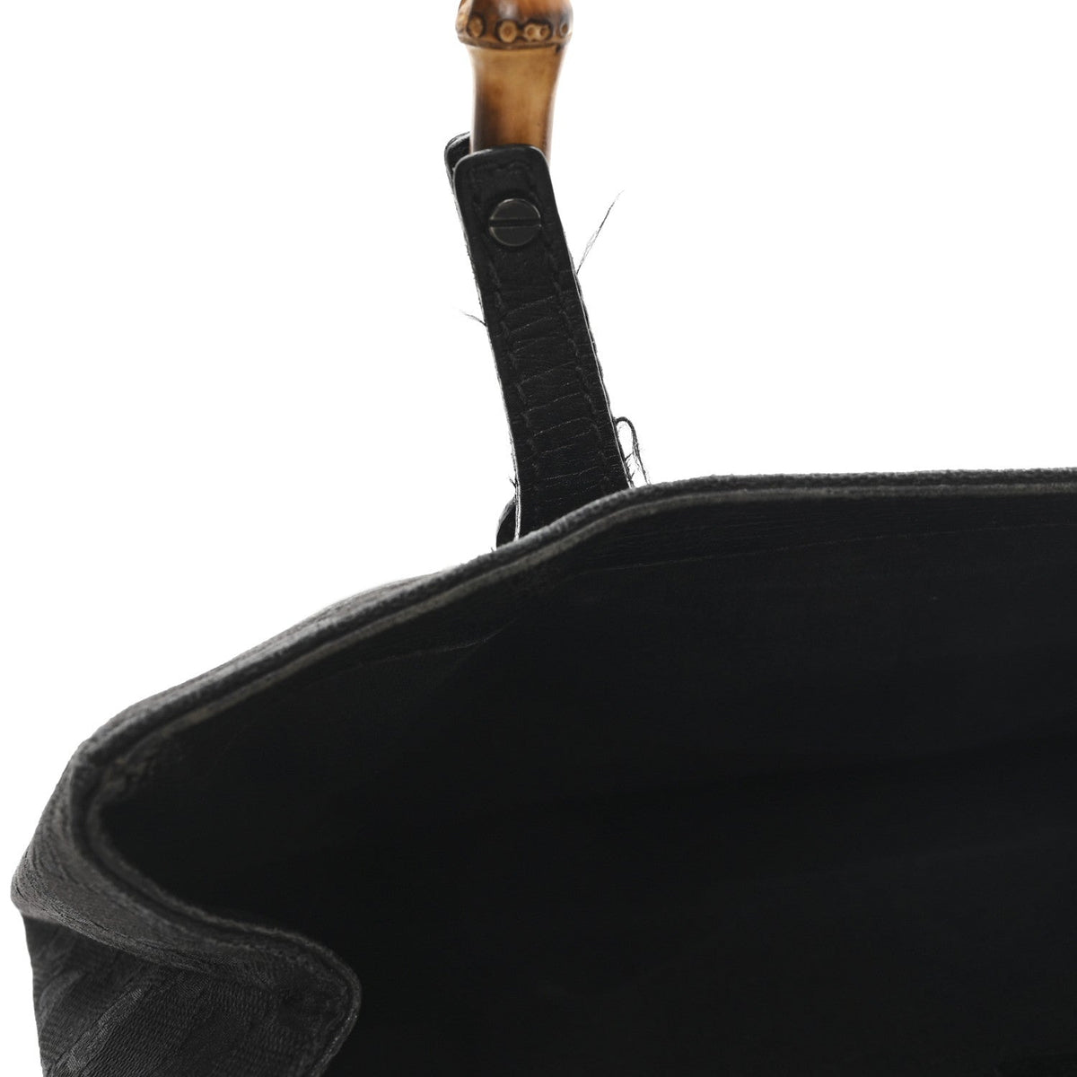 Monogram Bamboo Handle Bag Black