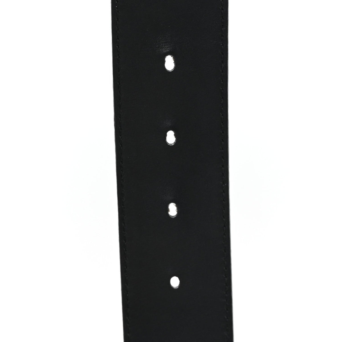 Textured Dollar Calfskin Nickel Double G 40mm Belt 75 30 Black