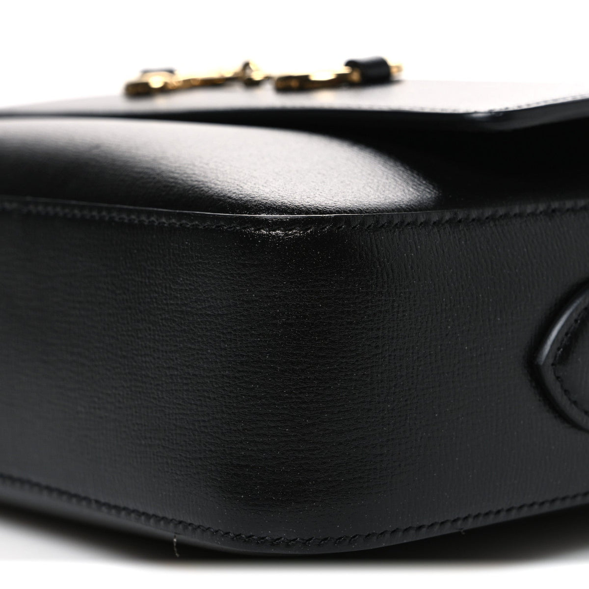 Textured Calfskin Small Horsebit 1955 Shoulder Bag Black