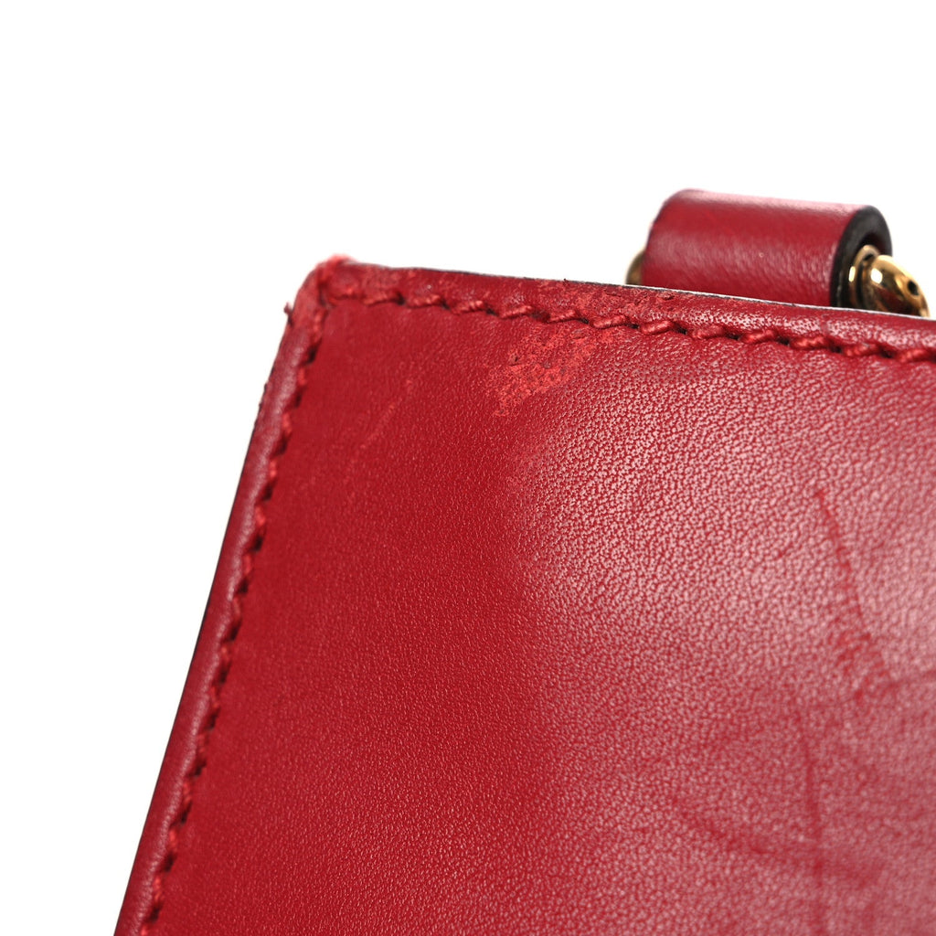 Nappa Bamboo Web Small Nymphaea Top Handle Bag Hibiscus Red