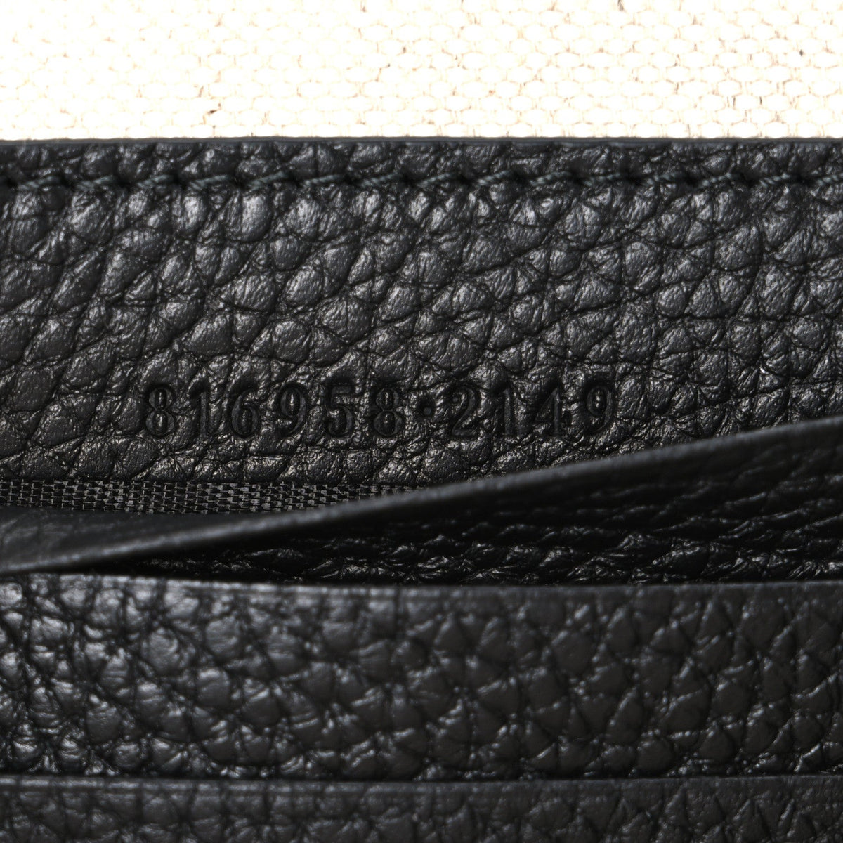 Piuma Calfskin Jumbo GG Embossed Super Mini Messenger Bag Black