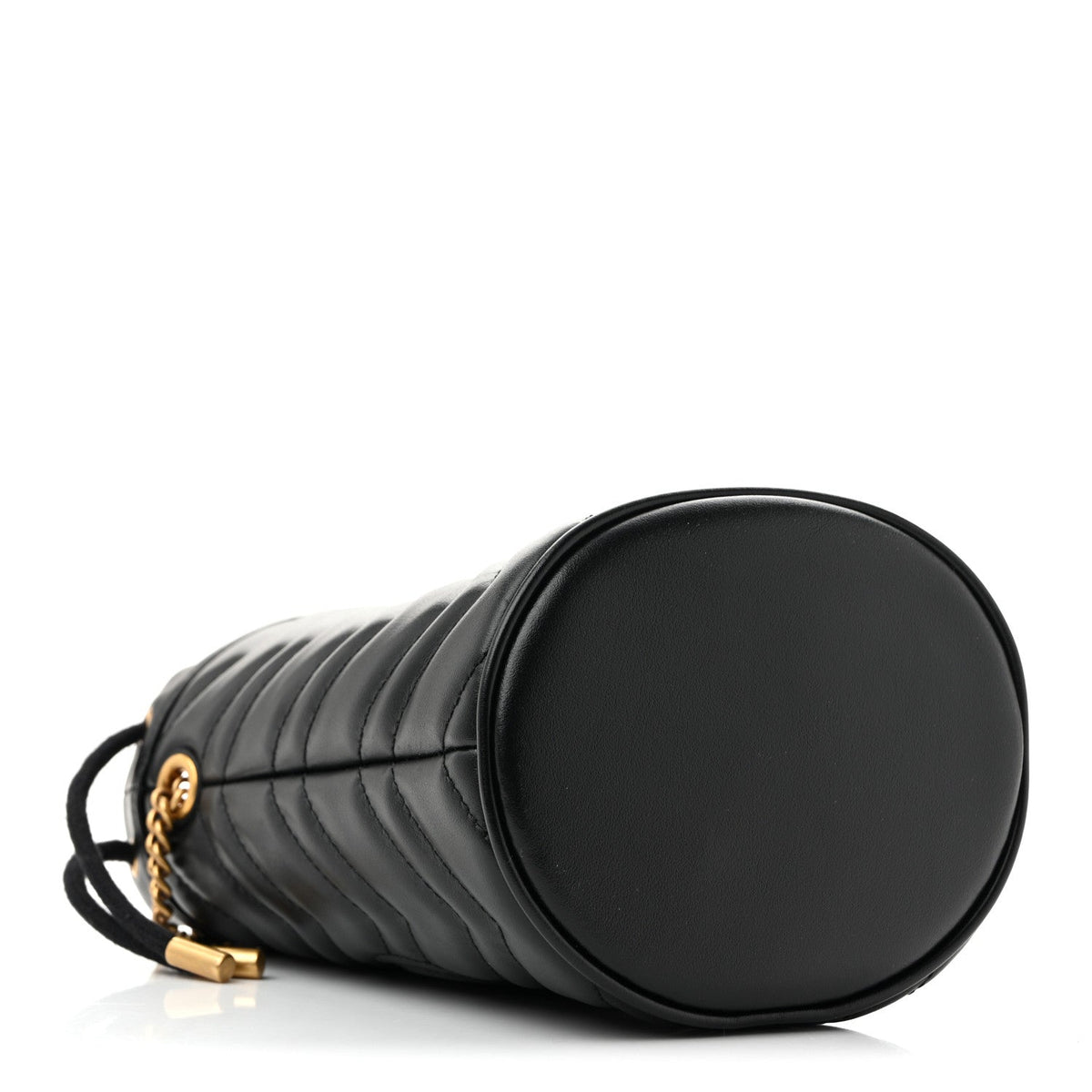Calfskin Matelasse Mini GG Marmont 2.0 Bucket Bag Black