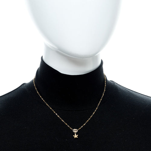 18K Yellow Gold Diamond Flora Necklace